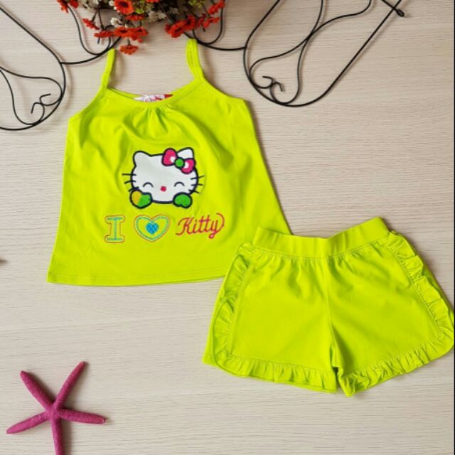 Bộ 2 dây thêu Kitty bé gái