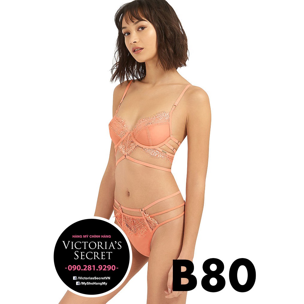 (Hàng Mỹ) 36B/B80 - Áo lót cam ren Terracotta (84) không mút, có gọng, cực chất - Bluebella USA