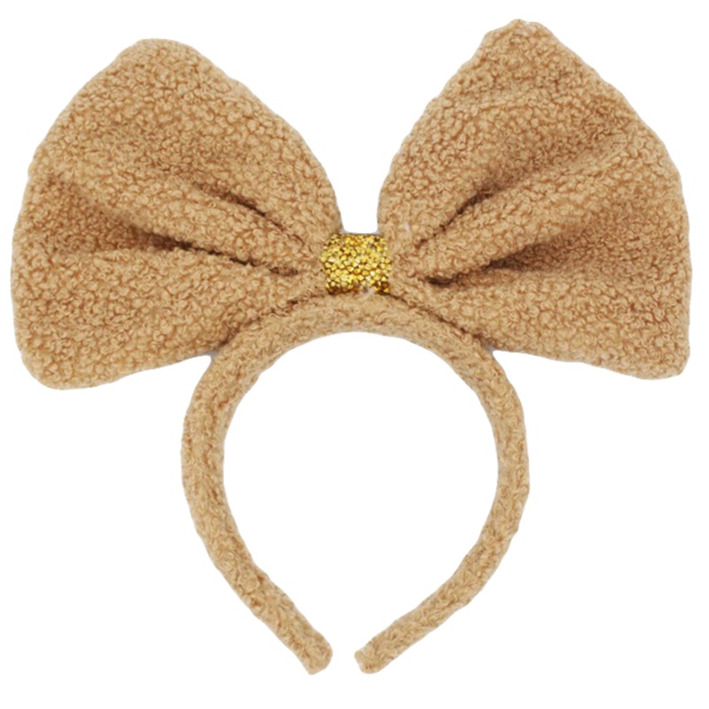 Băng Đô Nơ Cài Tóc Bằng Lông Nhung Dễ Thương Xinh Xắn Cho Bé Gái