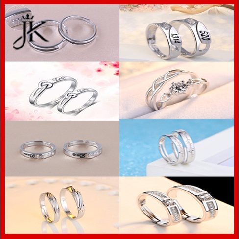 Nhẫn đơn - đôi Nam - Nữ bạc Ý s925 cao cấp phong cách dễ thương thời trang Hàn Quốc