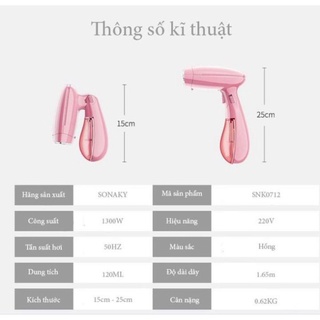 Bàn Là Hơi Nước Sokany Chính Hãng - Bàn Ủi Hơi Nước Cầm Tay Cao Cấp