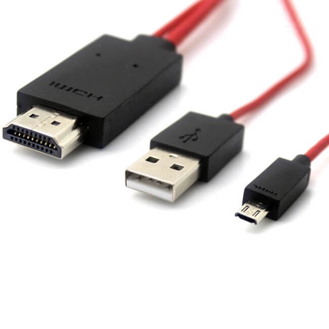 Cáp Điện Thoại Tới TV, Bộ Chuyển Đổi Cáp TV MHL Micro USB Sang HDMI 1080P HD