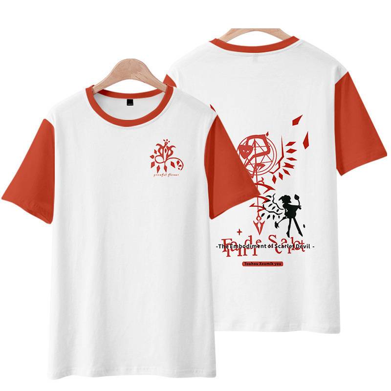 Áo Thun Tay Ngắn In Họa Tiết Touhou Project 3D Thời Trang Unisex