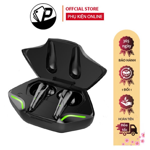 Tặng kèm găng tay chơi game Tai nghe Gaming Apro366 Tws Bluetooth 5.0 - Không dây có mic với độ trễ cực thấp