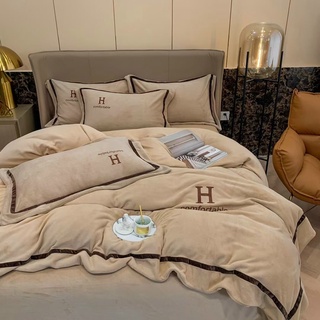[Chi tiết] Chăn Ga Gối Nỉ Nhung Comfortable 🎁GIÁ TỐT🎁 Bộ Chăn Ga Nỉ Nhung "Be Kem" Nhập Khẩu 4 món