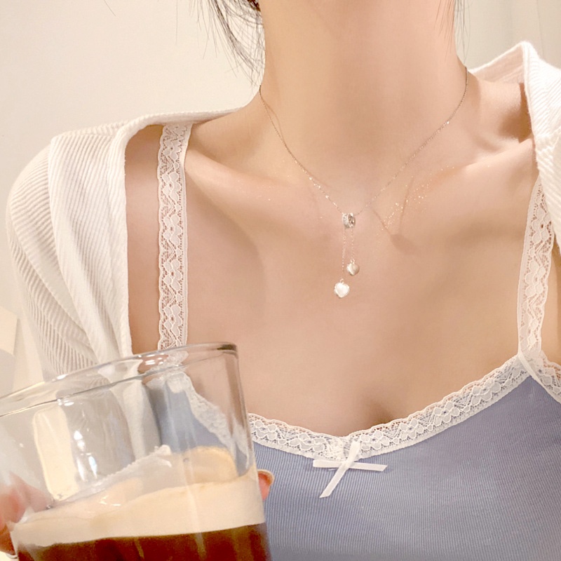 Vòng cổ Hình Trái Tim Màu Kẹo Phong Cách Thời Trang Sang Trọng Dành Cho Nữ