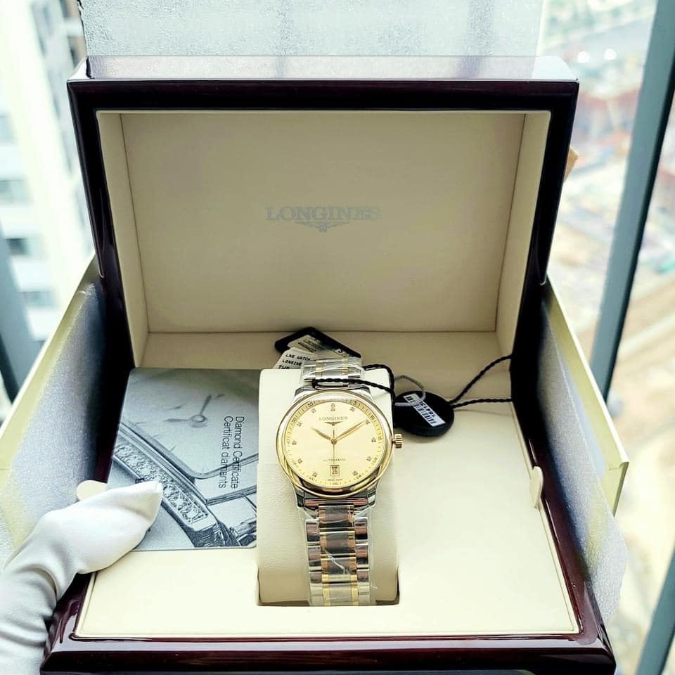 Đồng hồ nam chính hãng Longines Master Collection L2.628.5.37.7 - Máy cơ tự động - Kính Sapphire - Niềng vàng 18K