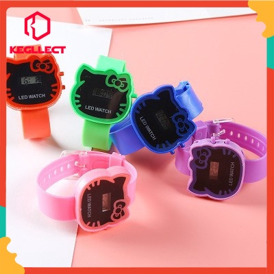 Kegllect Đồng hồ điện tử hình Hello Kitty đáng yêu cho bé gái