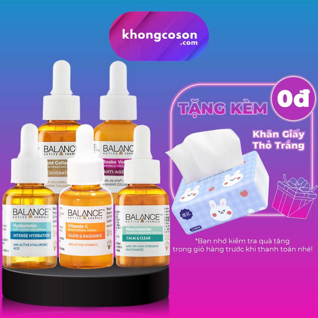Serum Vitamin C Balance Trắng Da, Giảm Thâm Active Formula Brightening - Khongcoson