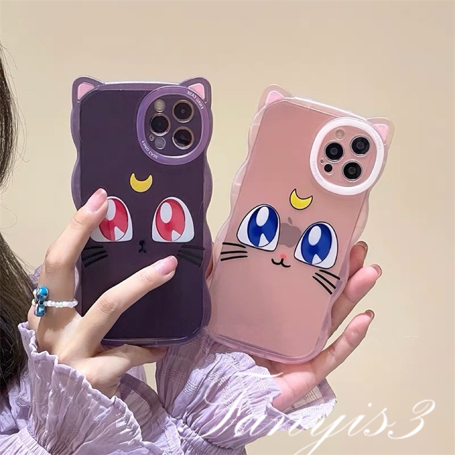 Ốp Điện Thoại Mềm Trong Suốt Họa Tiết Mèo Luna Cho iPhone 14 13 12 11 Pro Max X XR Xs Max 8 7 6 6s Plus SE 2020