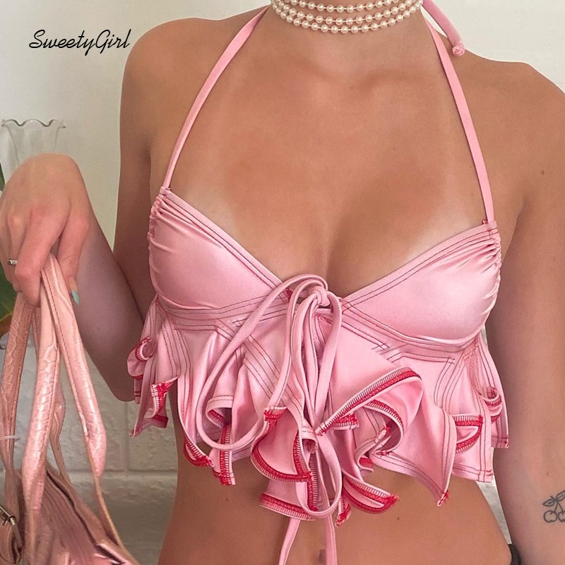 Áo Hai Dây Cổ Chữ V Hở Lưng Màu Trơn Thời Trang Quyến Rũ Dành Cho Nữ 2022