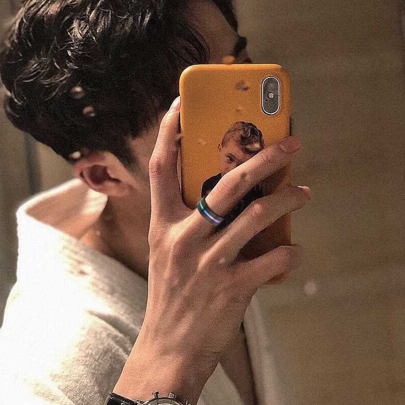 Nhẫn thép titan khắc 8mm thời trang cá tính cho nam nữ đính hôn đám cưới mẫu 6-12