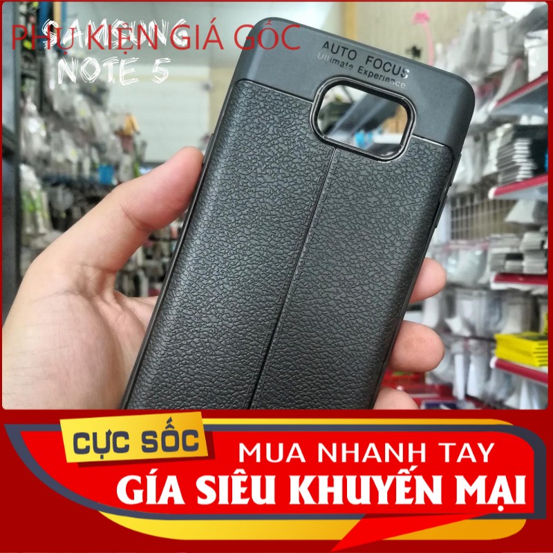 [Mã ELFLASH3 hoàn 10K xu đơn 20K] Ốp đen dẻo Samsung note 5(chính hãng Auto focus) dày dặn cao cấp