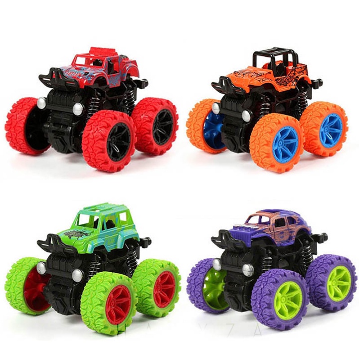 Combo 4 Xe địa hình Snake quán tính siêu bền, Xe ô tô đồ chơi cho bé combo 4 màu : Xanh, Đỏ, Da cam, Tím