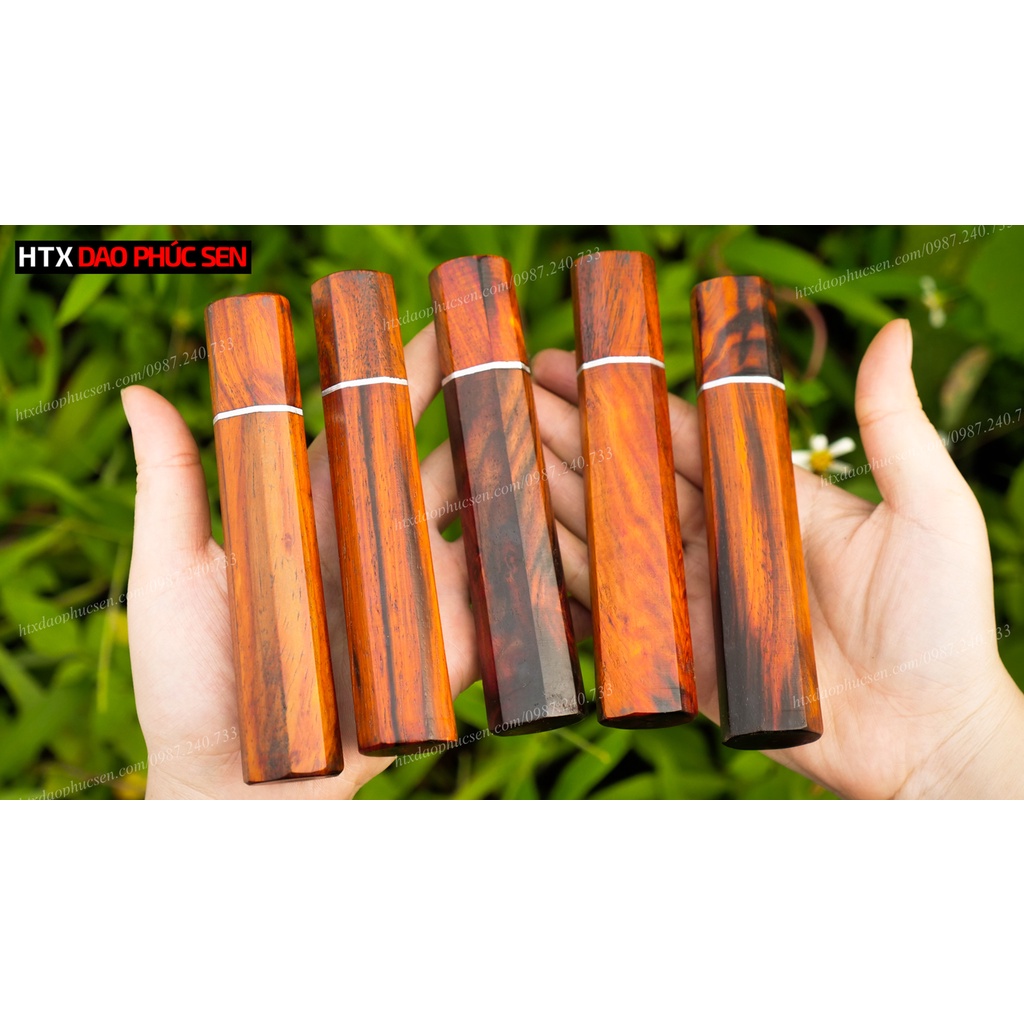 Cán dao Nhật bát giác gỗ trắc - CN09