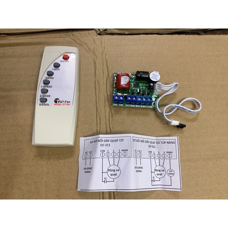 Bộ điều khiển quạt từ xa .( điều khiển + mạch+ mắt nhận).