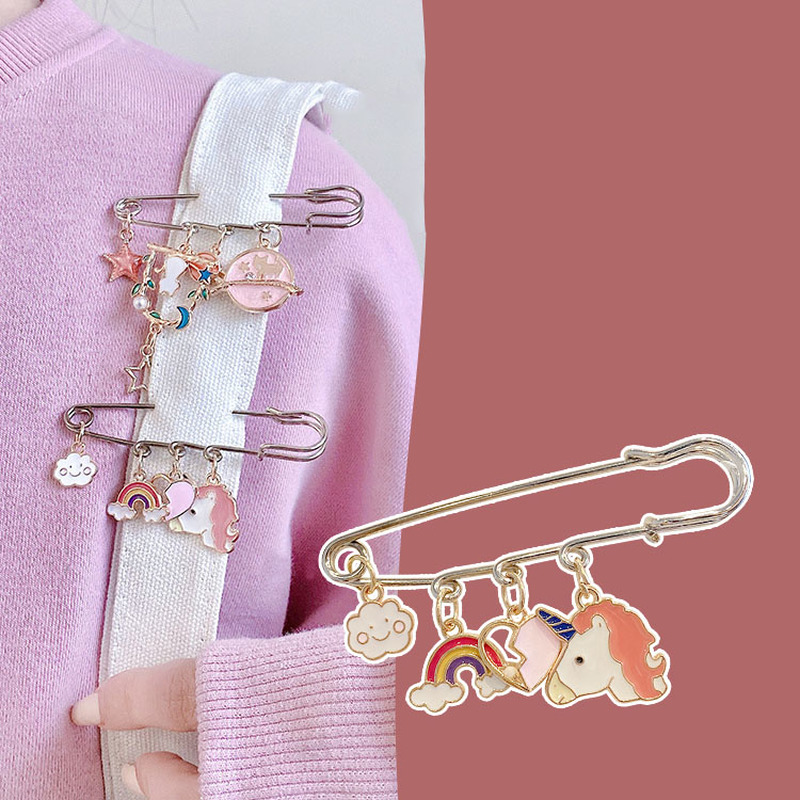 Trâm Cài Áo Hình Ngựa Một Sừng Dễ Thương