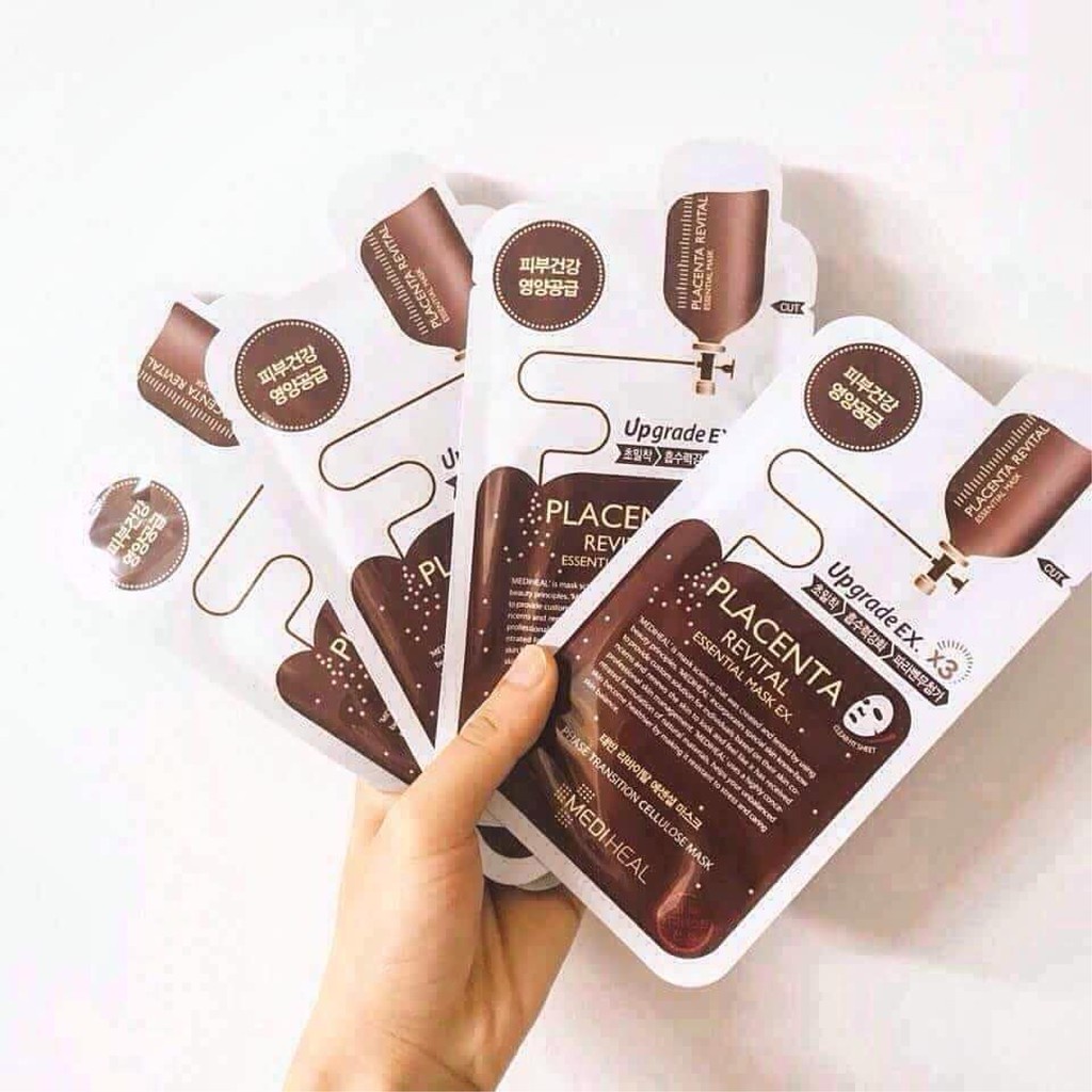 Mặt Nạ Nhau Thai Cừu Phục Hồi Da Mediheal Placenta Revital Essential Mask Ex 24ml