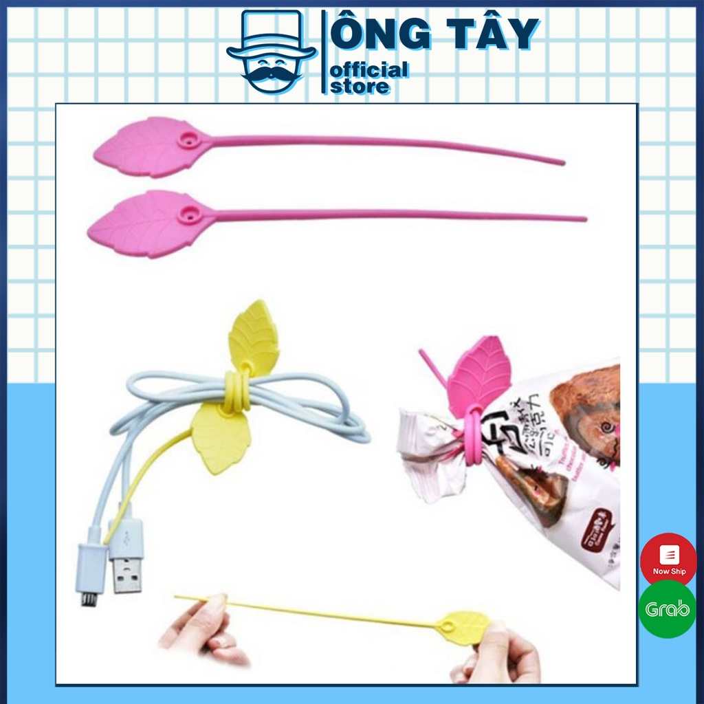 Dây cột miệng túi, dây cáp hình chiếc lá xinh xắn