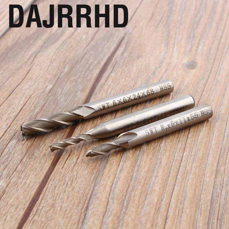 Mũi cắt phay bằng thép HSS kiểu 3 rãnh 6mm dùng gia công CNC