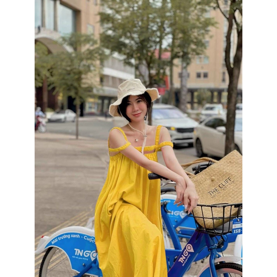 Đầm maxi nữ 2 dây - Đầm 2 dây form dài thoải mái cho các bạn nữ