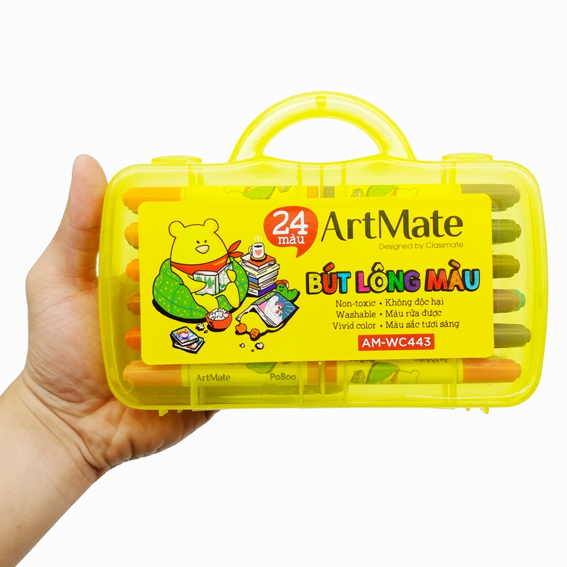 Hộp 24 Bút Lông Màu - ArtMate AM-WC443