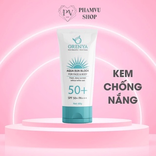 Kem chống nắng AQUA SUN BLOCK ORENYA thích hợp cho cả da dầu mụn