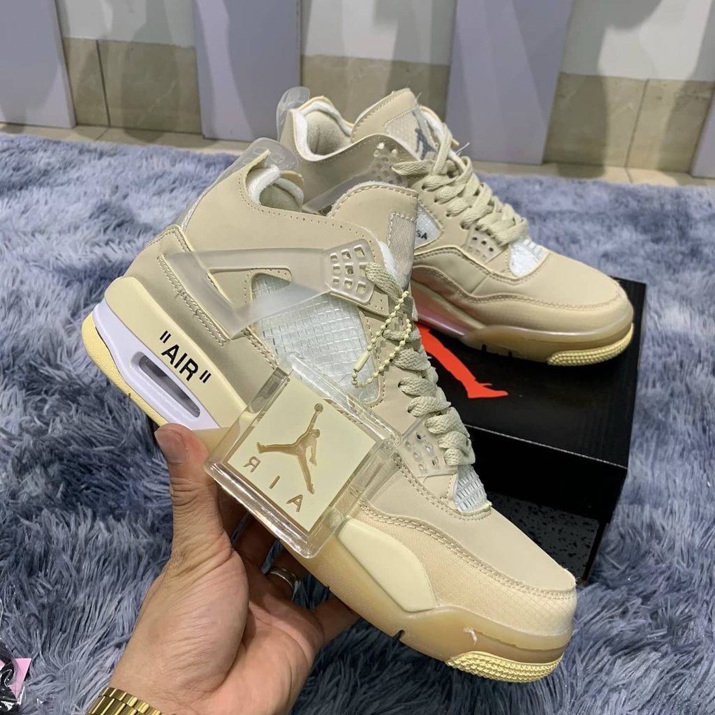 Giày Jordan 4 OFF WHITE, giày thể thao JD4 thời trang nam nữ full box bill phụ kiện - dutistore | BigBuy360 - bigbuy360.vn
