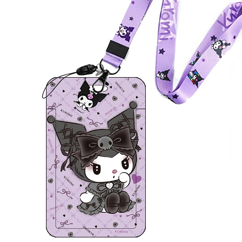 Dây Đeo Thẻ ID/Thẻ ID Họa Tiết Kuromi Dễ Thương