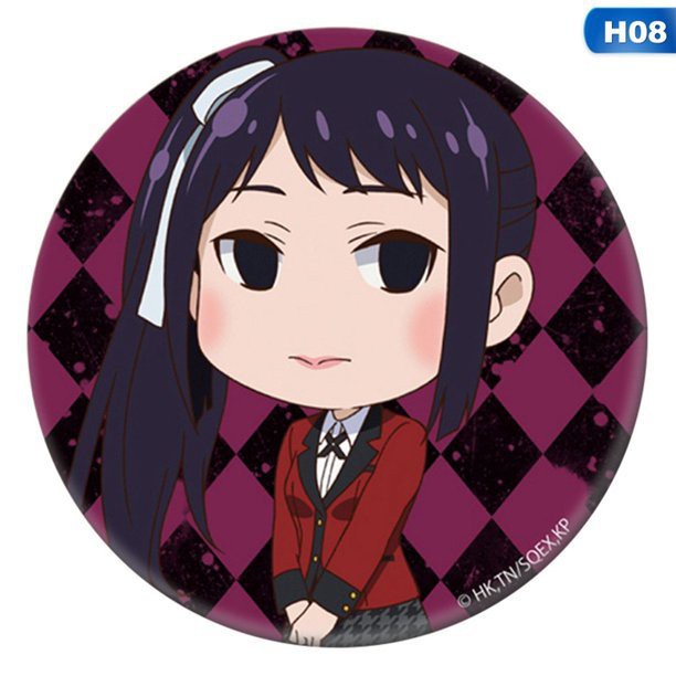 Huy hiệu in hình KAKEGURUI HỌC VIỆN ĐỎ ĐEN phụ kiện cài áo túi anime chibi xinh xắn dễ thương