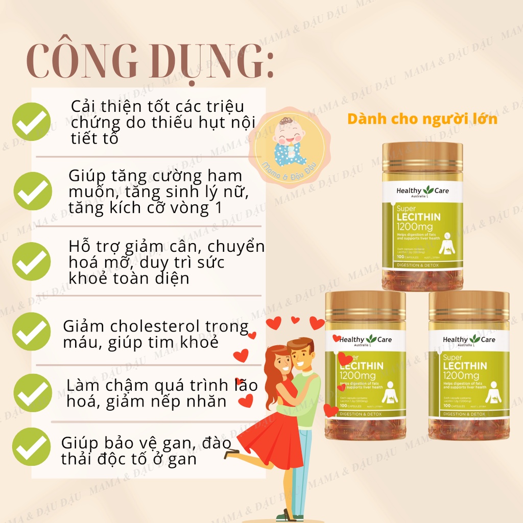 Mầm Đậu Nành LECITHIN làm đẹp da, giảm cân, mờ nám