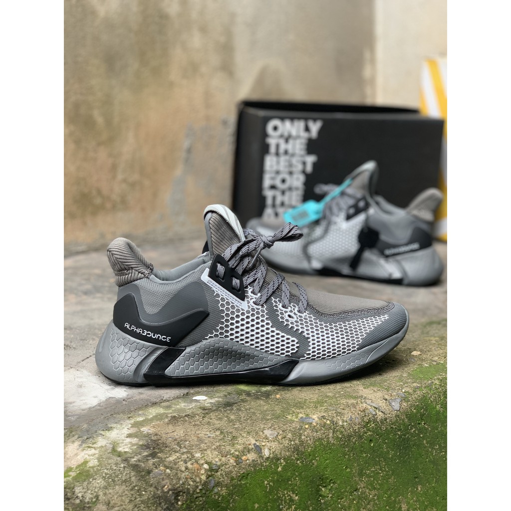 Giày Sneaker alphabounce màu xám đen 2020