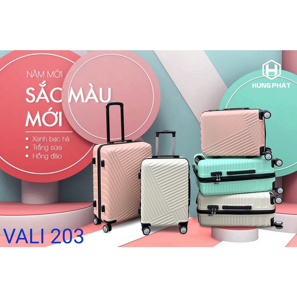 Vali kéo du lịch Valizio 203 Size 24 inch - Vali chống va đập tay kéo nhôm không rỉ sét - VALIZIO