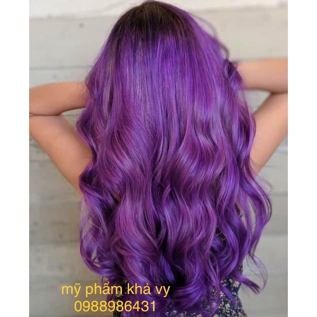 Tuýp Thuốc Nhuộm Tóc màu Tím Violet 0.22 Màu Mix Cần Tẩy | Shopee ...