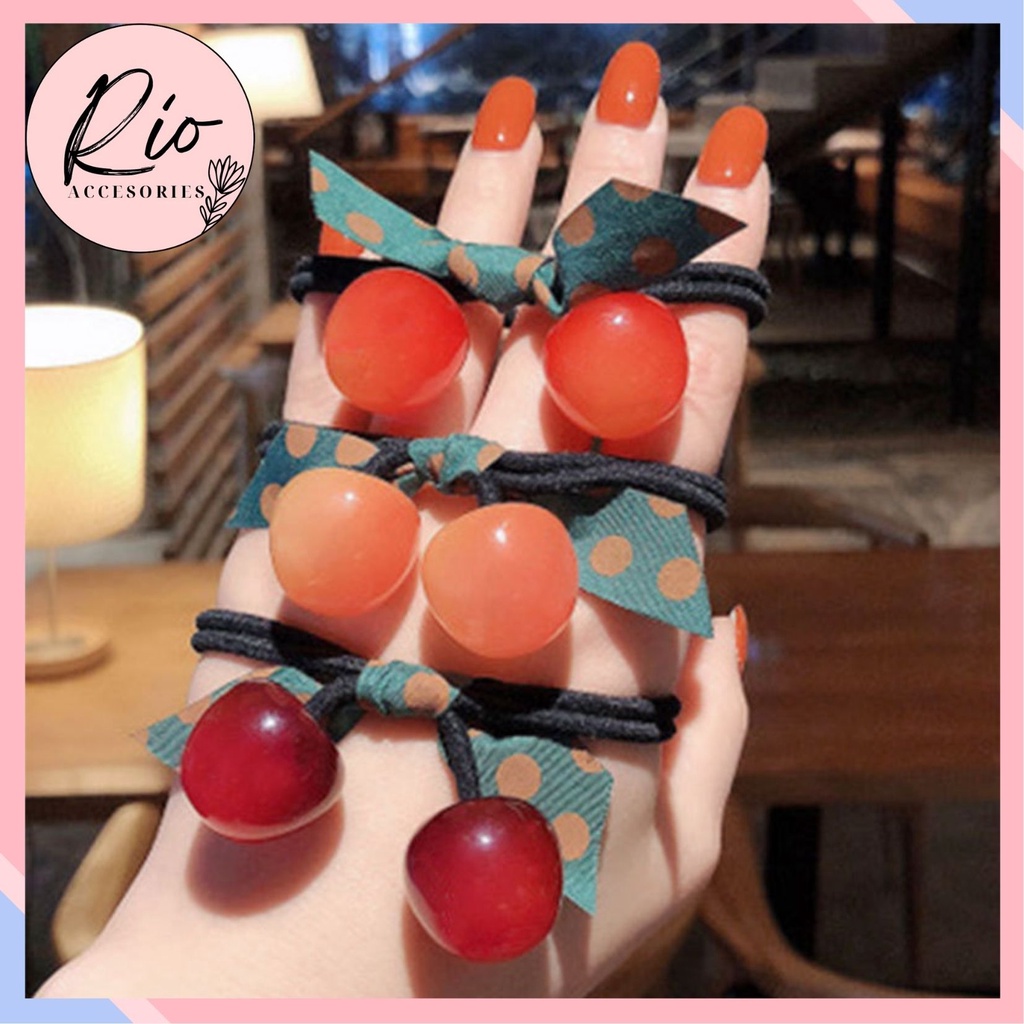 Dây cột tóc 2 quả cherry siêu xinh phiên bản Hàn Quốc D2C