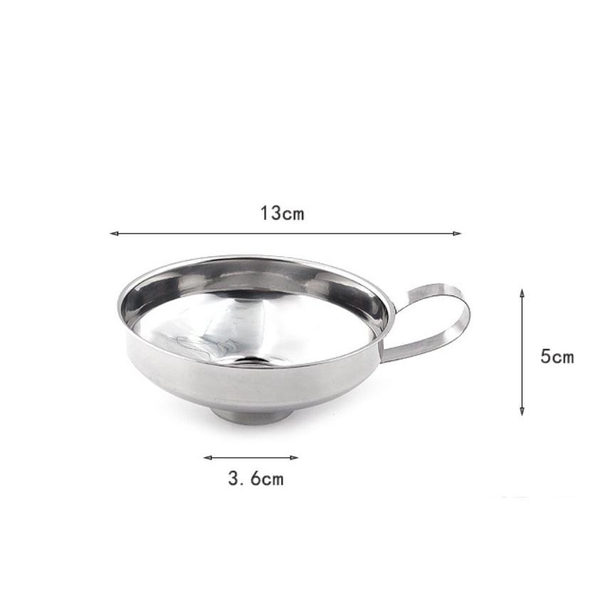 Phễu inox 304 miệng rộng cao cấp dùng để rót nước, rót các loại hạt ngũ cốc vào chai lọ và túi zip