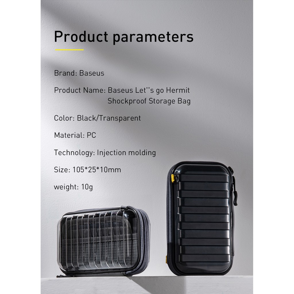 Túi chống sốc siêu nhẹ siêu bền chính hãng BASEUS Let’s go Hermit Shockproof Storage Bag
