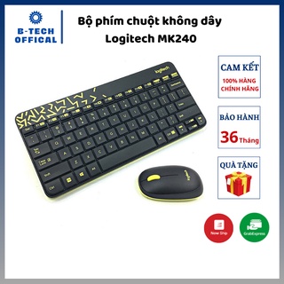 Bàn phím và chuột không dây Logitech MK240 Nano - 2.4Ghz