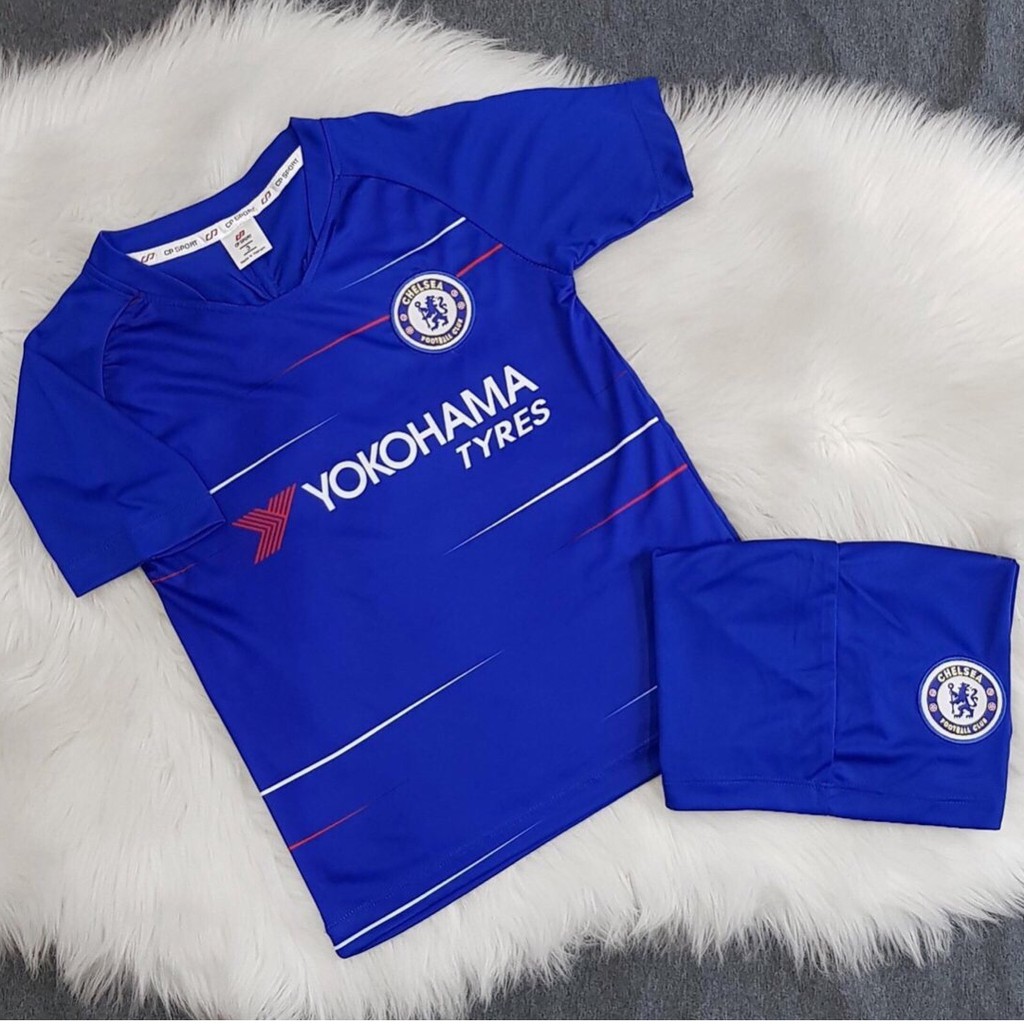 BỘ QUẦN ÁO BÓNG ĐÁ TRẺ EM CHELSEA XANH SÂN NHÀ . hàng chuẩn