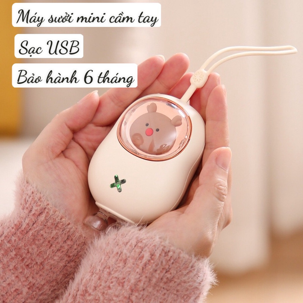 Máy sưởi mini cầm tay đa chức năng kiểu sáng nhỏ gọn, xinh xắn - Pin 1200mah