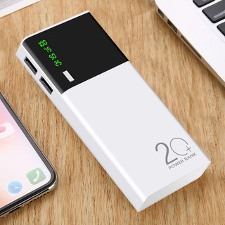 Sạc dự phòng Pin Dự Phòng 30000 mAh 2 cổng USB Sạc nhanh,màu trắng nhỏ gọn tiện lợi Tích Hợp Sạc Nhanh Fast Charge