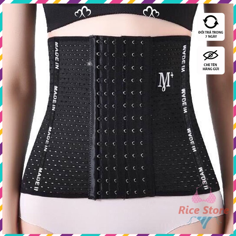 đai gen nịt bụng giảm mỡ sau sinh mổ chính hãng RICESTORE thông hơi định hình chống cuộn ủ nóng cao cấp PK002