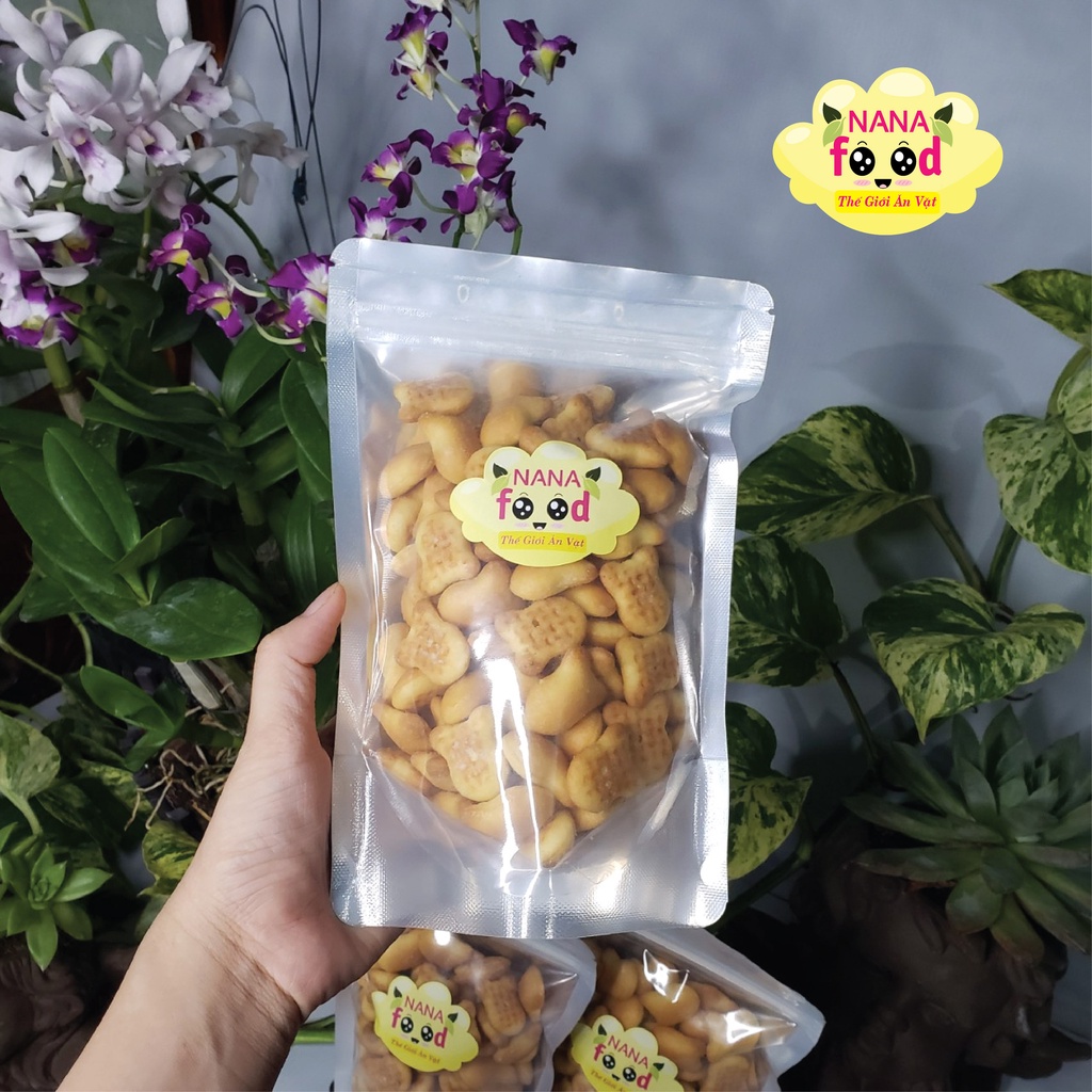 Bánh gấu, bánh gấu nhân kem sữa 250gr - 500gr NANAFOOD, đồ ăn vặt vừa rẻ vừa ngon