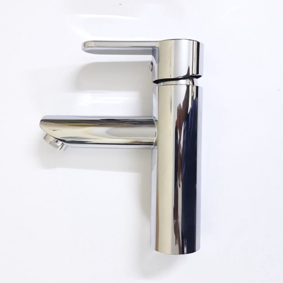[ Hàng Mới Về ] Vòi lavabo nóng lạnh inox 304 màu bạc hình trụ cao cấp sáng bóng siêu bền 20cm