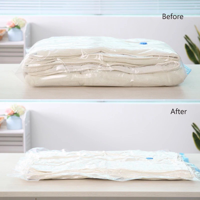 Túi Hút Chân Không Bảo Quản Quần Áo, Chăn Màn Chất Liệu PA/PE Mềm Dẻo Tiện Lợi, Tiết Kiệm Không Gian Tuyệt Đối 88325