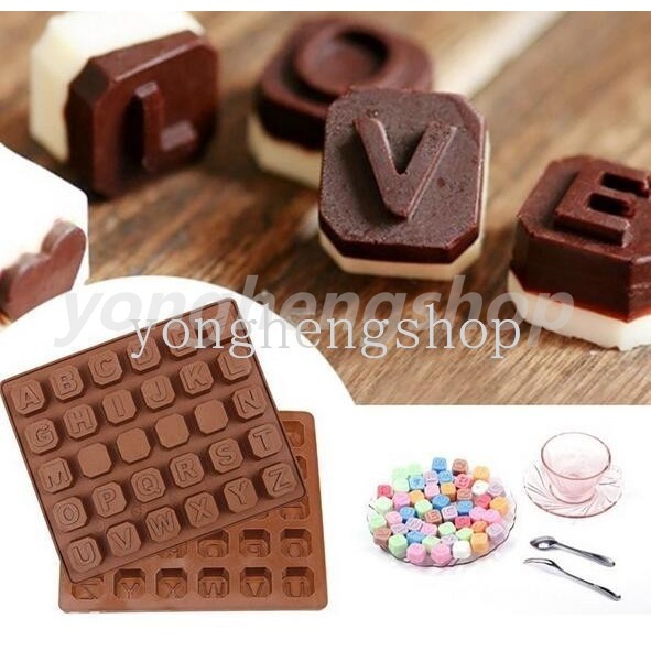 Khuôn Silicone làm bánh tạo hình chữ cái tiếng Anh 3D độc đáo tiện dụng