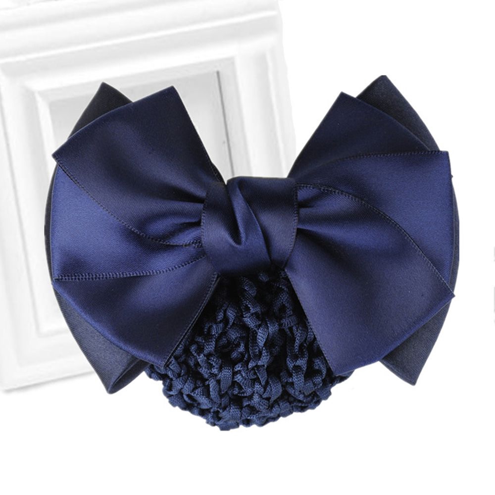 Kẹp tóc hình nơ màu trơn cho nữ