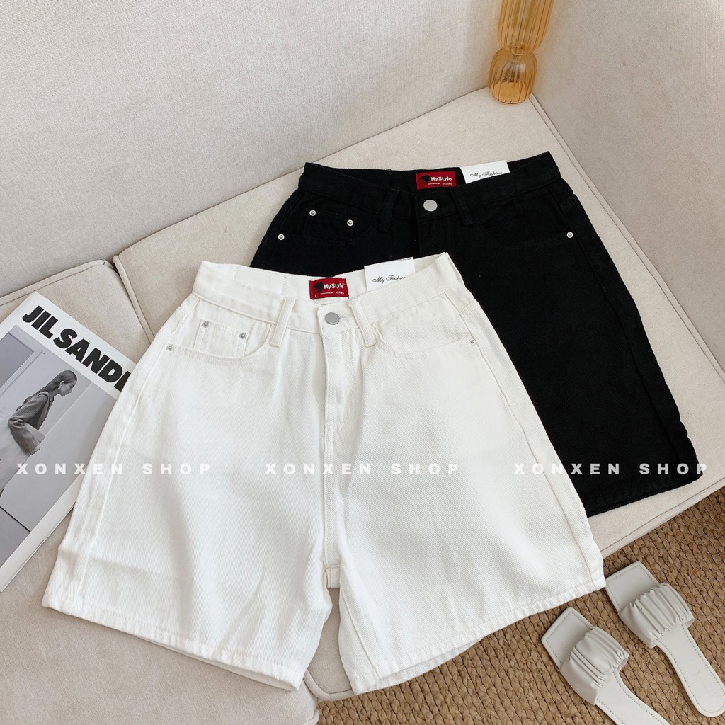 QUẦN SHORT JEAN NỮ TRƠN hàng xuất xịn chuẩn form dễ thương Xonxen Shop size S M mã 5113