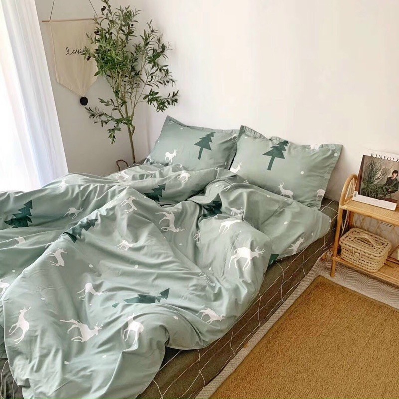 BỘ Chăn Ga Gối COTTON POLY Hàn Quốc