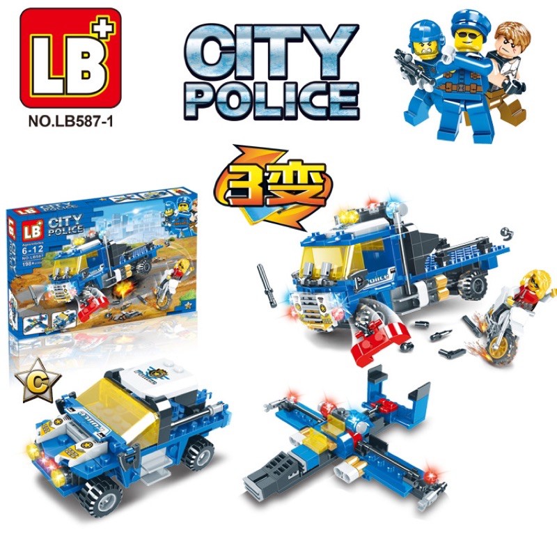 [GIÁ ƯU ĐÃI] LEGO Xếp Hình Cảnh Sát City Police 4IN1 LB587